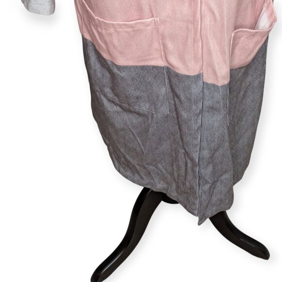 MISSLOOK Long Hooded Color Block Open Front Cardigan Size XL - Picture 8 of 11